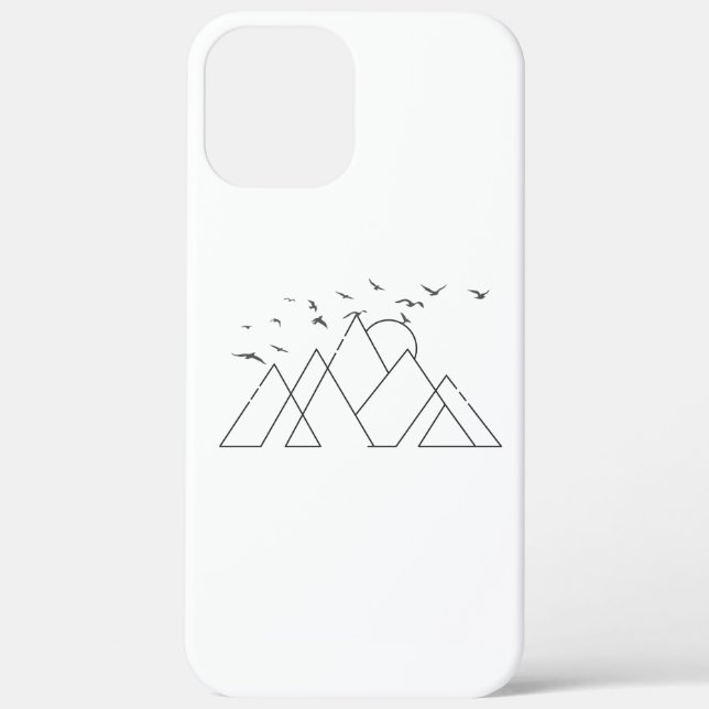 Coques Case-Mate iPhone Simple Geometric Mountains With Birds Nature Ar (Verso)