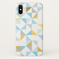 SIMPLE GÉOMÉTRIQUE triangle moderne motif bleu or