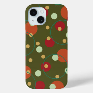 Coque Pour iPhone 15 Simple mignon Pois Motif amusant Bubbly Cercles