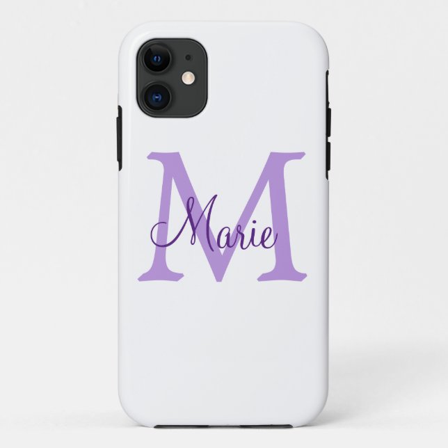 Coques Case-Mate iPhone simple minimal ajouter nom monogramme rose rouge   (Dos)
