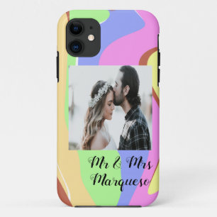 Case-Mate iPhone Case simple minimal ajoutez votre nom photo rose bleu v