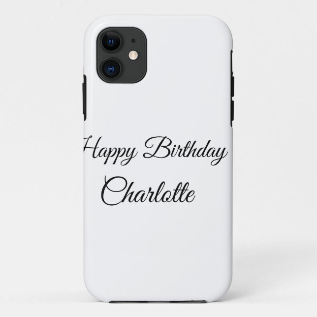 Coques Case-Mate iPhone SIMPLE MINIMAL.CUTIE AJOUTEZ NOM BÉBÉ joyeux anniv (Dos)
