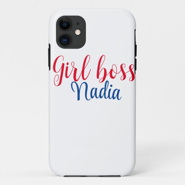Coques Case-Mate iPhone simple minimal girl boss ajouter nom texte image e (Dos)