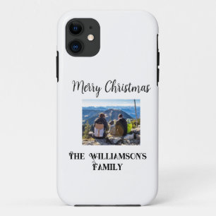 Case-Mate iPhone Case simple minimal joyeux Noël ajouter nom de famille
