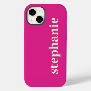 Coque Case-Mate iPhone Simple minimaliste Magenta Personnalisé Hot Pink