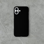 Coque Pour iPhone 16 Plus Simple minimaliste noir<br><div class="desc">Noir solide simple.</div>