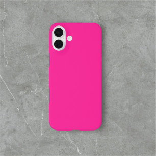 Coque Pour iPhone 16 Plus Simple minimaliste rose vif