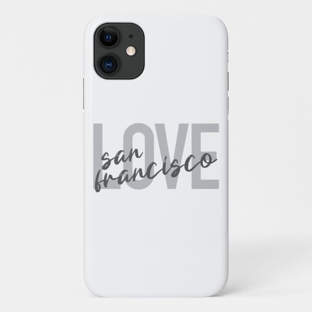 Coques Case-Mate iPhone Simple, moderne, design urbain Love San Francisco (Dos)
