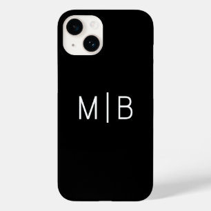 Coque Case-Mate iPhone Simple Moderne Monogramme Initiales Personnalisé