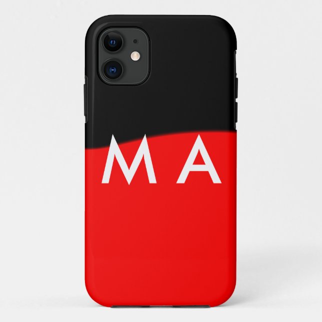 Coques Case-Mate iPhone Simple monogramme ajouter votre nom lettre man min (Dos)