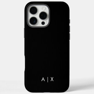 Coque iPhone 16 Pro Max Simple monogramme de nom de couple