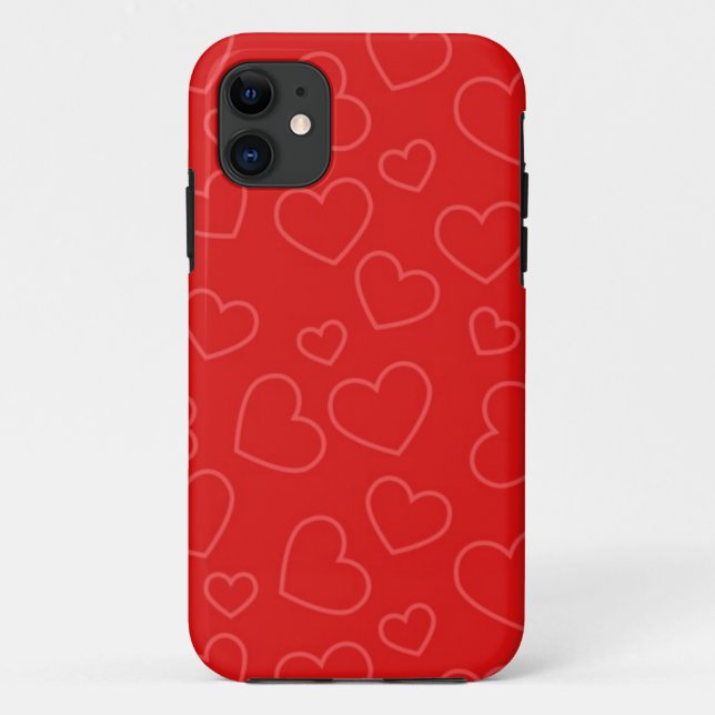 Coques Case-Mate iPhone Simple Motif de coeur rouge (Dos)