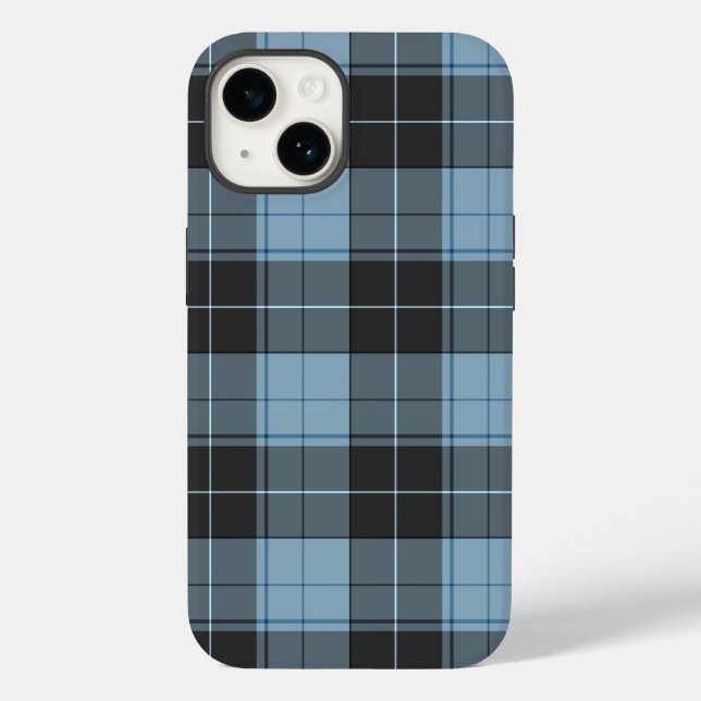Coques Case-Mate iPhone Simple motif tartan en bleu clair (Verso)