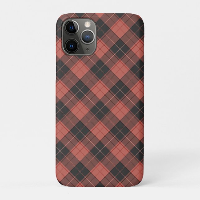 Coques Case-Mate iPhone Simple motif tartan en rouge (Dos)