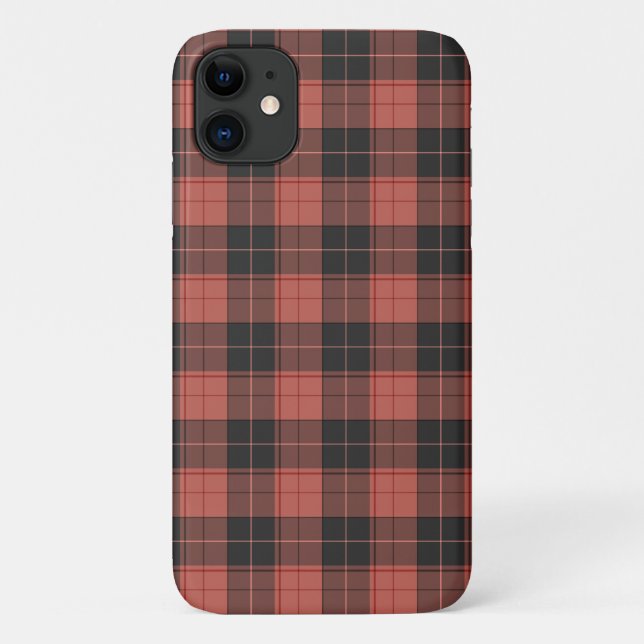 Coques Case-Mate iPhone Simple motif tartan en rouge (Dos)