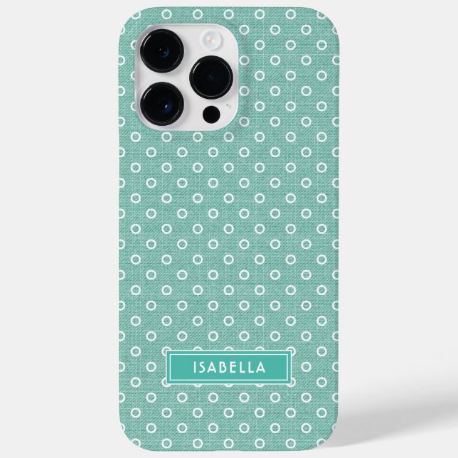 Coques Case-Mate iPhone Simple motif vert moderne féminin nom élégant (Verso)