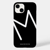Simple noir et blanc Monogramme Gras Font mince
