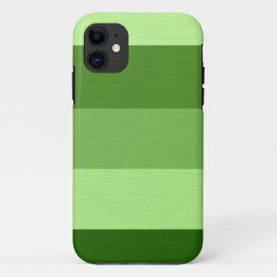 Coque iPhone 11 Simple pâlissez - les rayures vertes