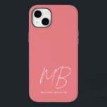 Coque Case-Mate iPhone Simple Pastel Rose Minimaliste Deux Monogrammes No<br><div class="desc">Simple Pastel Pink Minimalist Deux Monogrammes Nom parfait comme cadeau pour une amie,  collègue,  patron,  consultant,  professionnel ou homme d'affaires.</div>