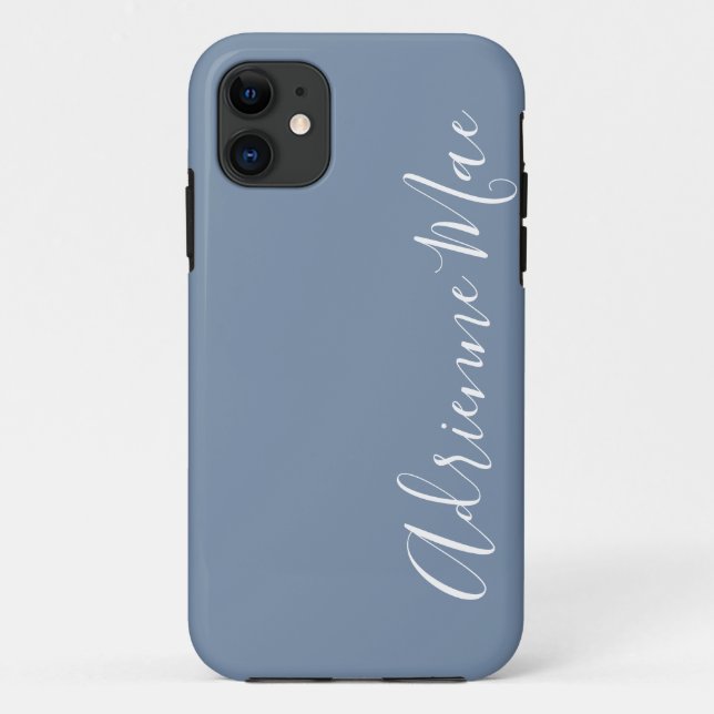 Coques Case-Mate iPhone Simple personnalisation Denim Blue (Dos)