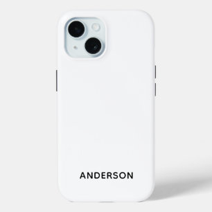 Coque Case-Mate iPhone Simple Personnalisé Blanc Personnalisé