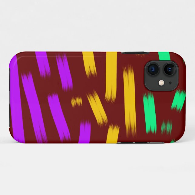 Coques Case-Mate iPhone simple personnalisé jaune bleu aquarelle ajouter l (Dos (Horizontal))