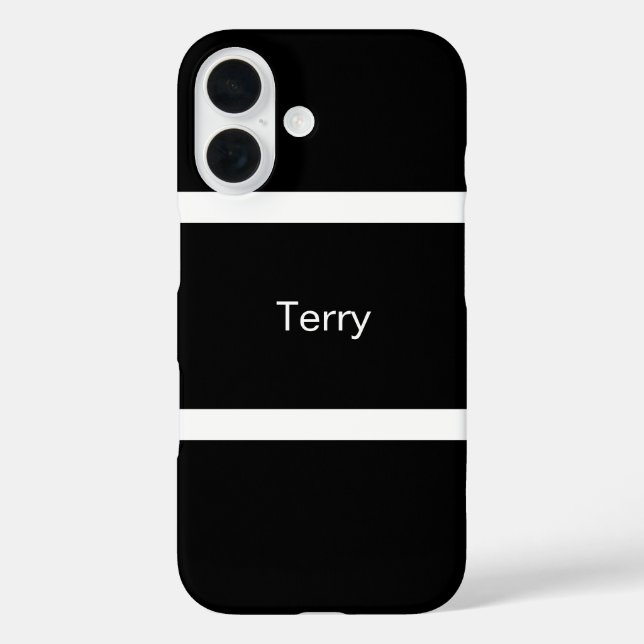 Coques Case-Mate iPhone Simple Personnalisé Noir Et Blanc (Verso)