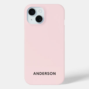 Coque Case-Mate iPhone Simple Personnalisé Rose Pâle Personnalisé