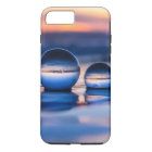 Simple Pretty Blue Sunset Crystal Ball Photo