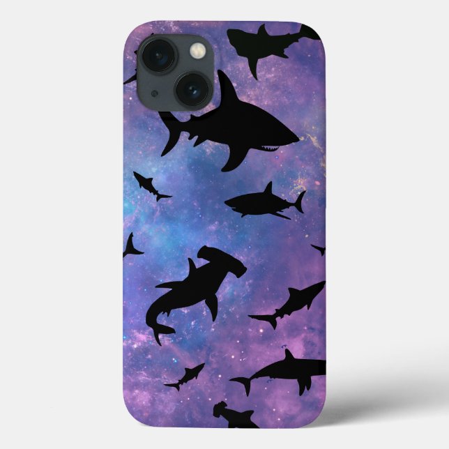 Coques Case-Mate iPhone Simple requin mâchoires baleine motif de galaxie o (Verso)