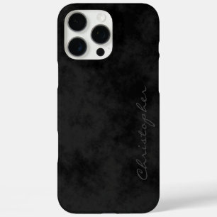 Coques iPhone 16 Pro Max Simple Signature Tacheté Noir