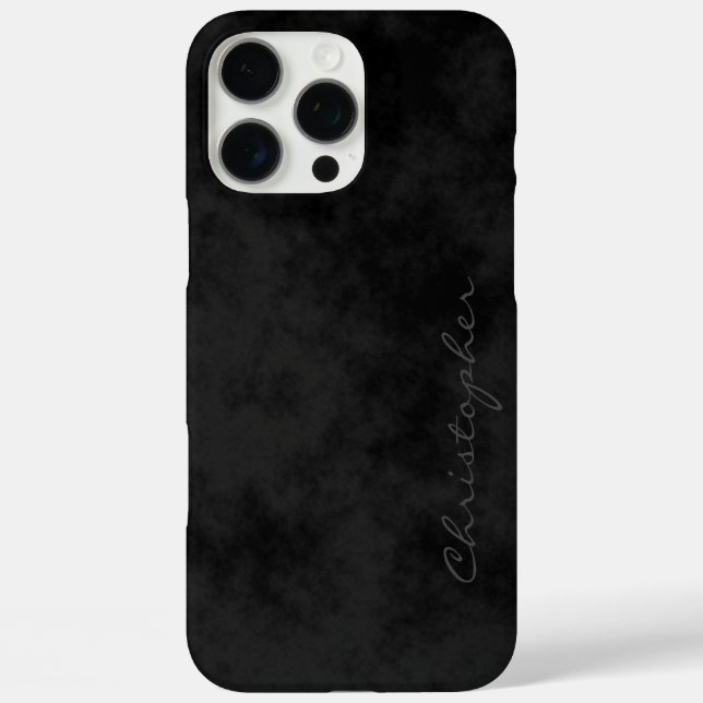 Coques Case-Mate iPhone Simple Signature Tacheté Noir (Verso)