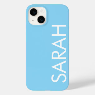 Coque Case-Mate iPhone Simple stylish Moderne Nom classique Sky Blue