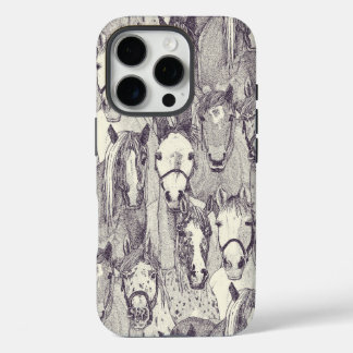 Coque iPhone 16 Pro simplement chevaux mûre perle