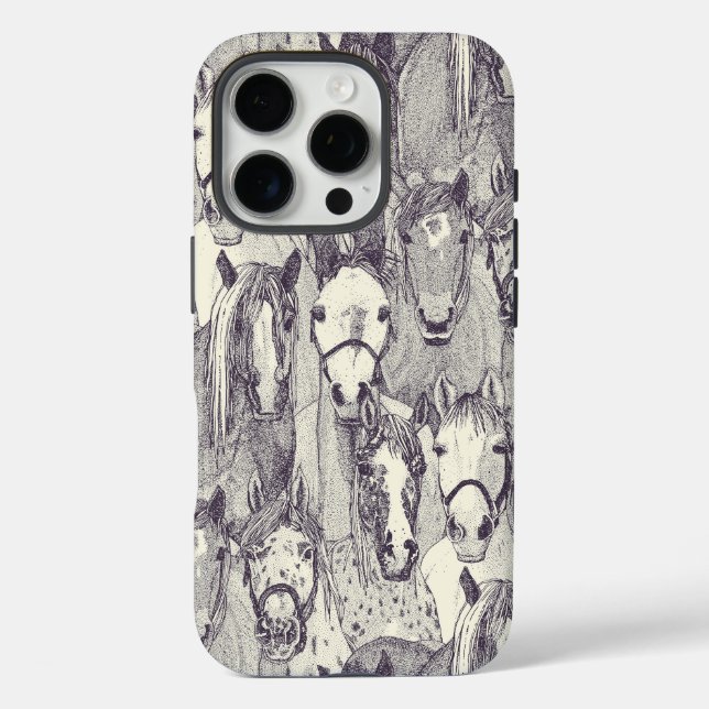 Coques Case-Mate iPhone simplement chevaux mûre perle (Verso)