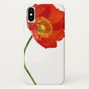 Coque iPhone X Simplicité rouge de pavot