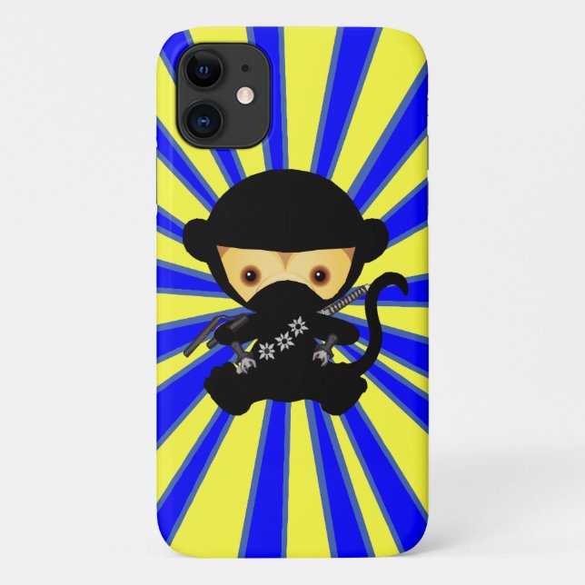 Coques Case-Mate iPhone Singe de Kawaii Ninja (Dos)