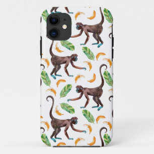 Coque iPhone 11 Singes doux jonglant des bananes
