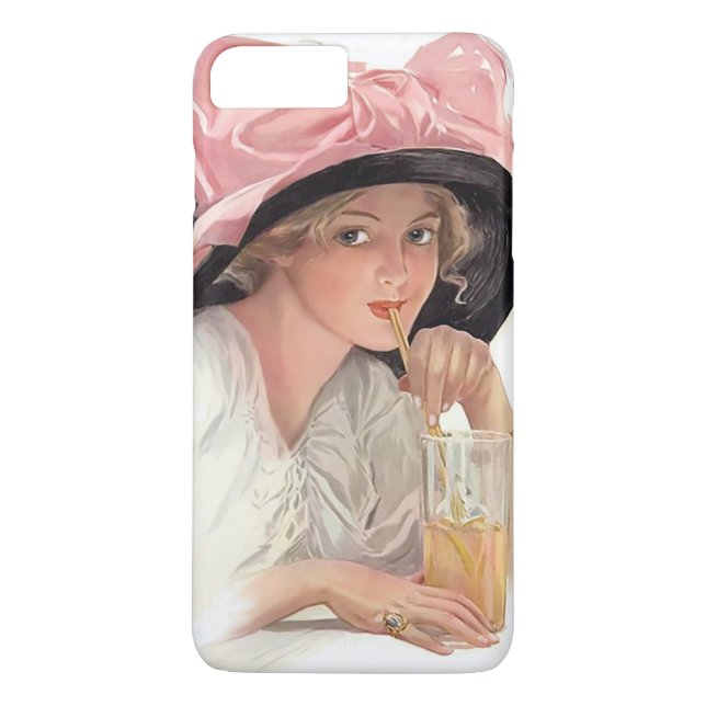 Coques Case-Mate iPhone Sipping Soda Girl in Casquette (Dos)