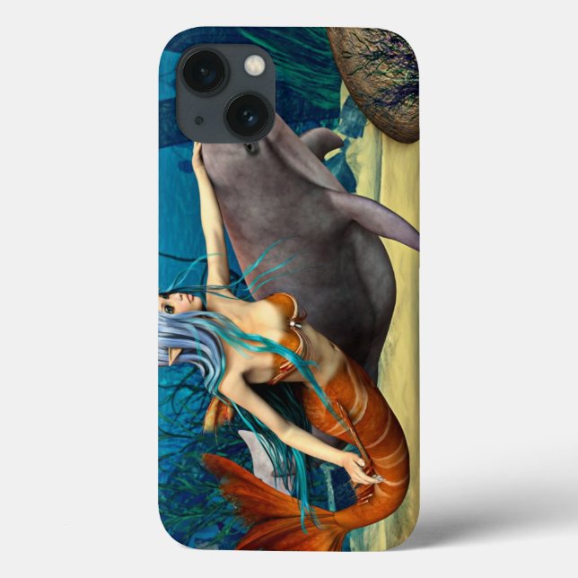 Coques Case-Mate iPhone Sirène avec dauphin (Verso)