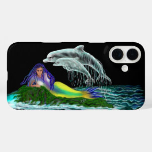 Coque Pour iPhone 16 Plus Sirène avec dauphins