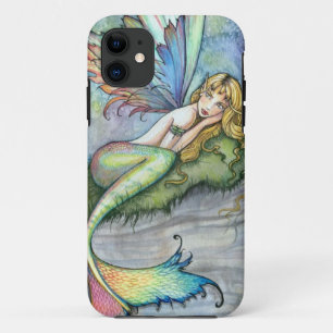 Coque Case-Mate iPhone Sirène colorée et poisson carpe, art fantastique
