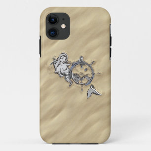 Coque iPhone 11 Sirène d'argent dans le sable