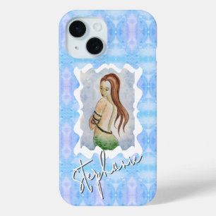 Coque Case-Mate iPhone Sirène Fantastique Aquarelle Personnalisée