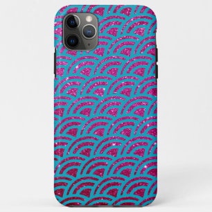 Case-Mate iPhone Case Sirène Faux Paillettes Ombre Rose Chaud