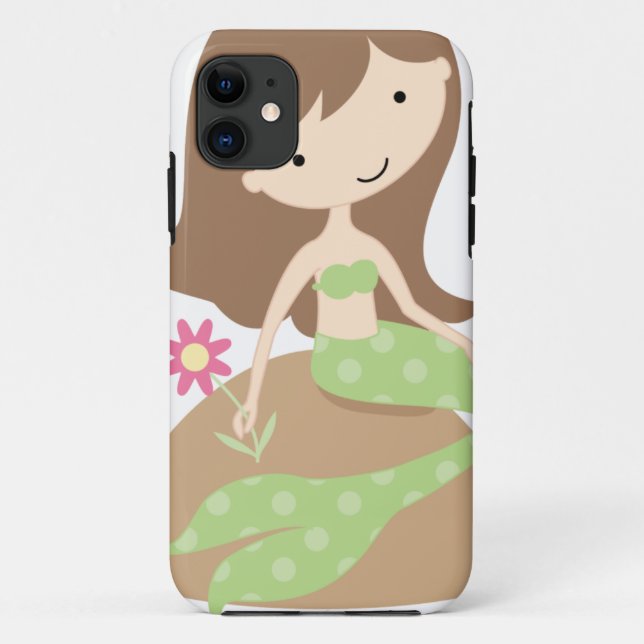 Coques Case-Mate iPhone Sirène verte mignonne de KRW (Dos)