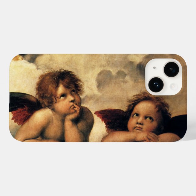 Coques Case-Mate iPhone Sistine Madonna Angels par Raphael Sanzio (Verso (horizontal))