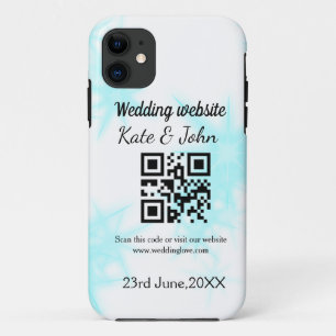 Case-Mate iPhone Case Site web de mariage simple minimal Q R code ajoute