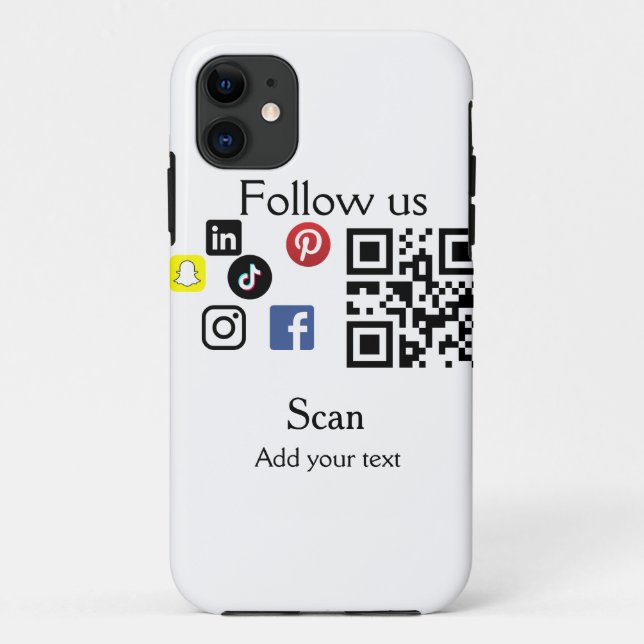 Coques Case-Mate iPhone Site web d'entreprise simple code à barres QR code (Dos)