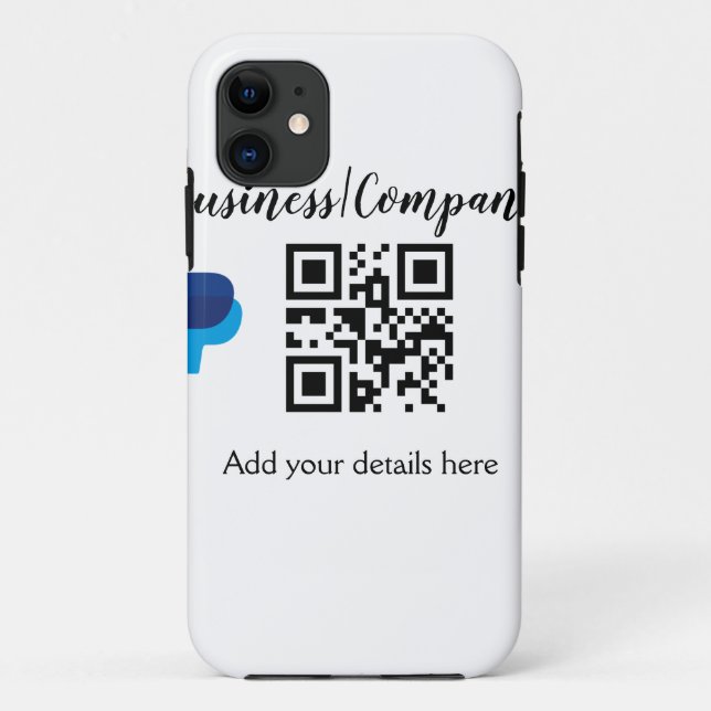 Coques Case-Mate iPhone Site web simple d'entreprise code-barres QR ajoute (Dos)